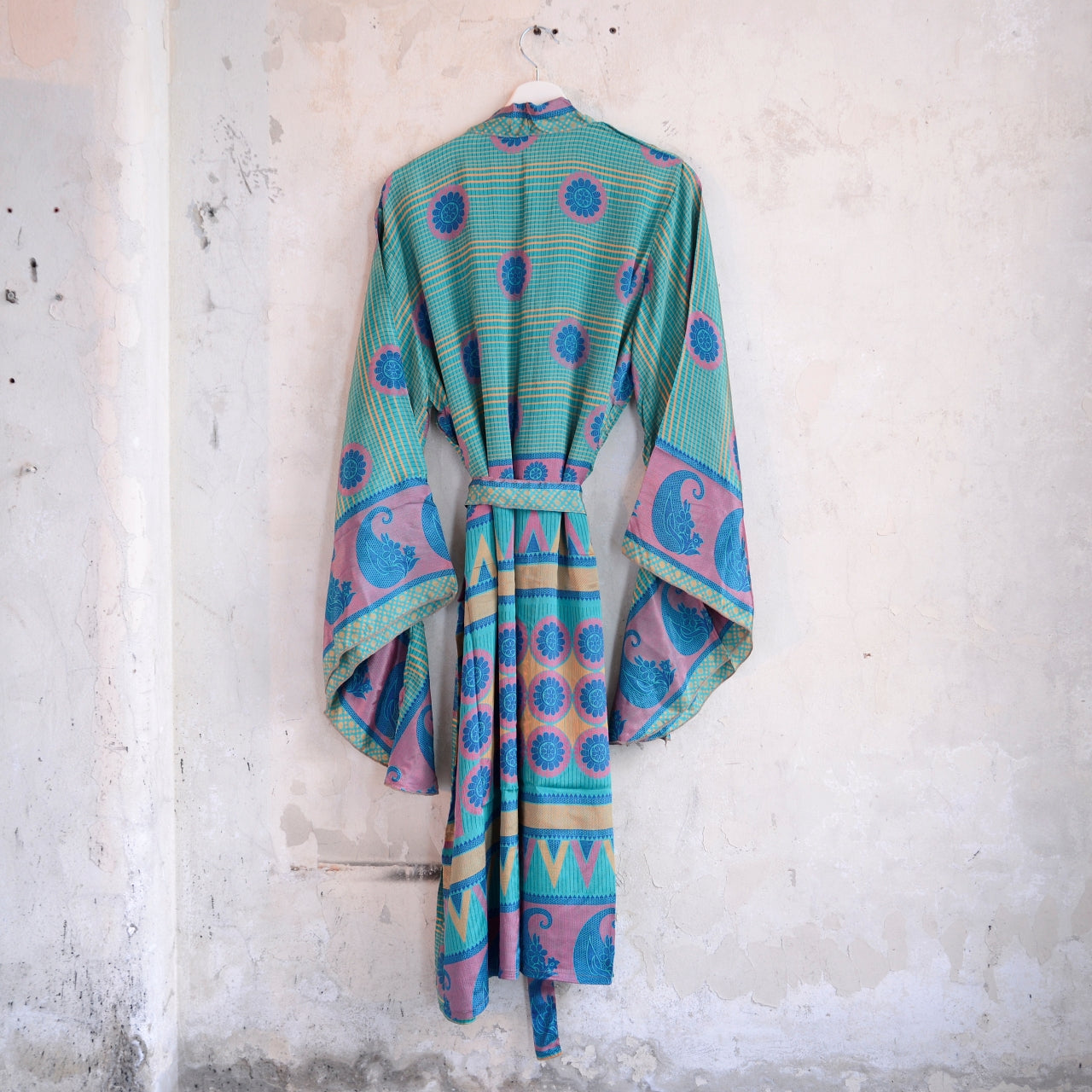 Vintage Silk Batwing Kimono - I