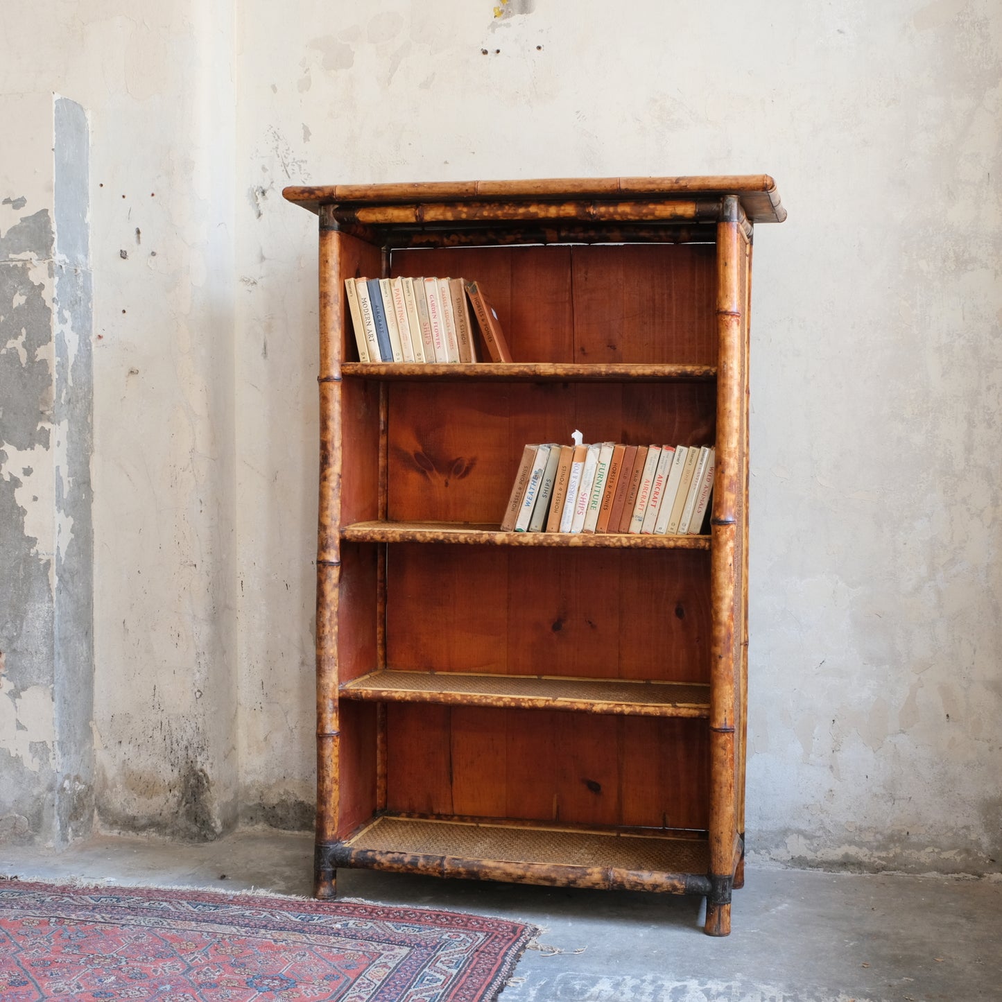 19thC Tortoiseshell Bamboo & Seagrass Bookshelves