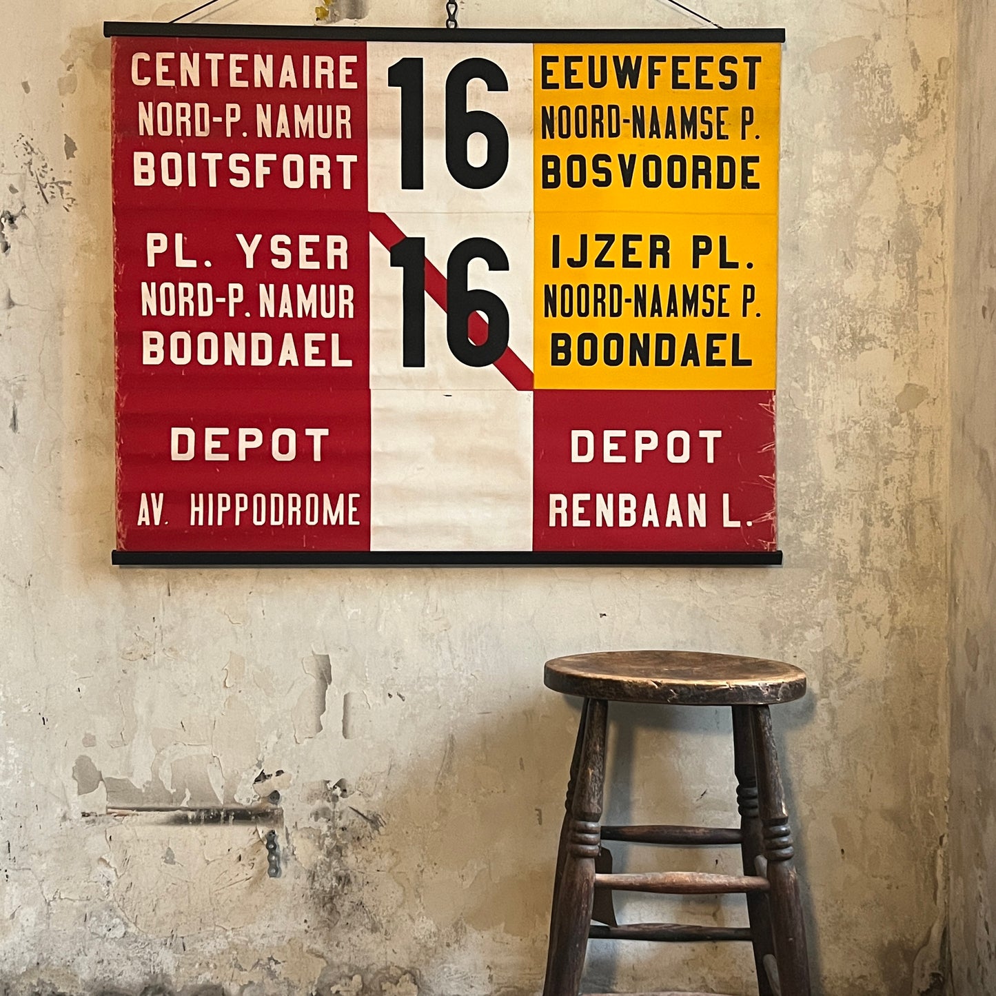 1970’s Brussels Tram Destination Blind