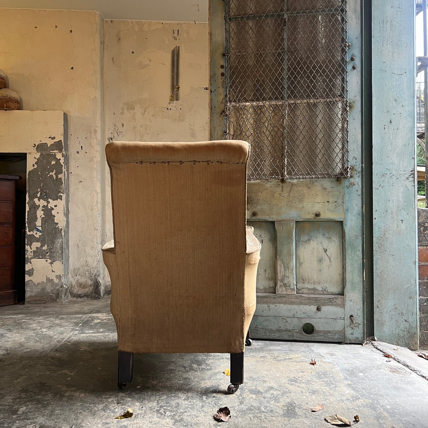 19thC Ladies Upholstered Armchair