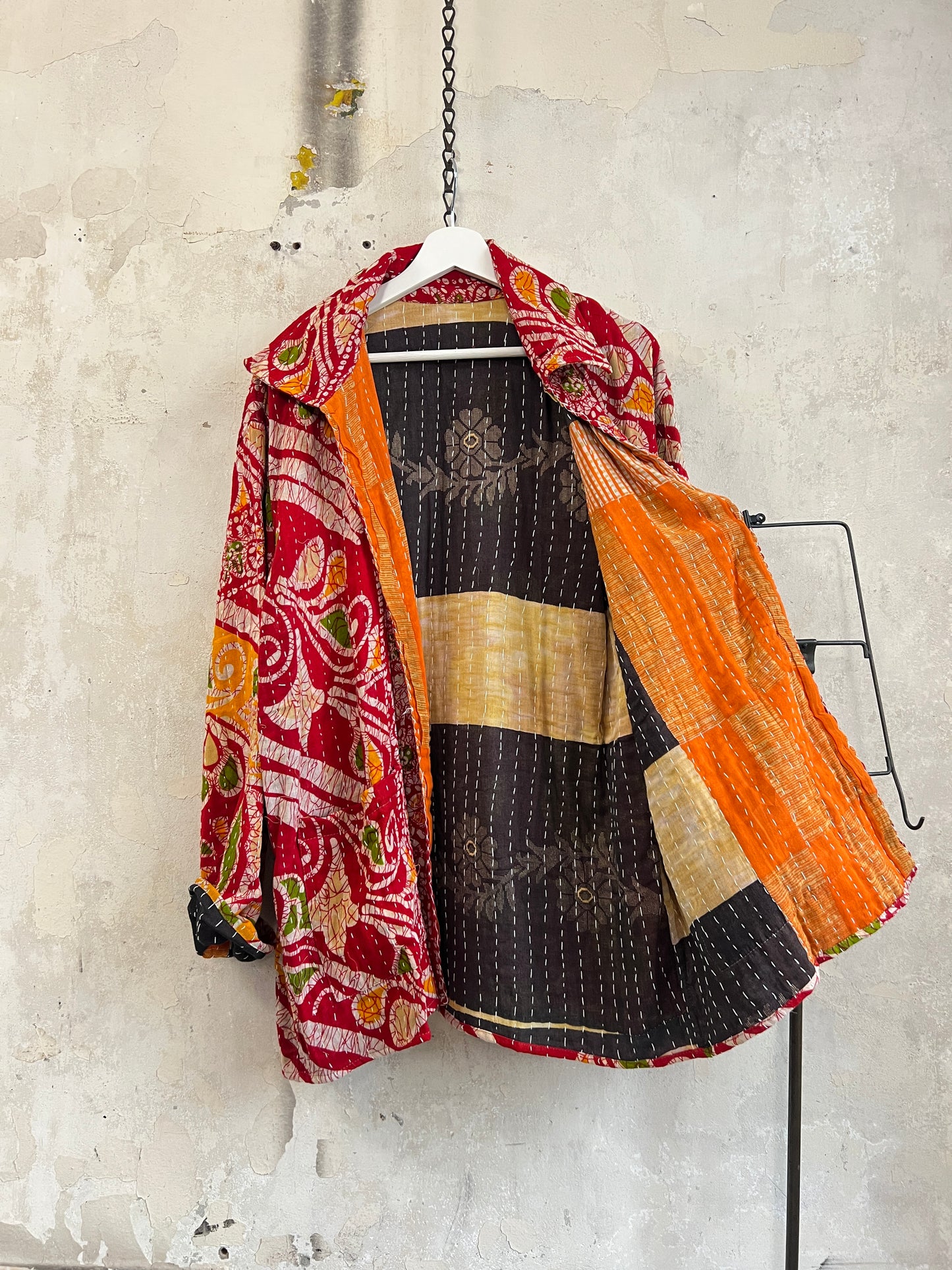 Vintage Cotton Kantha Reversible Jacket ~ No 24