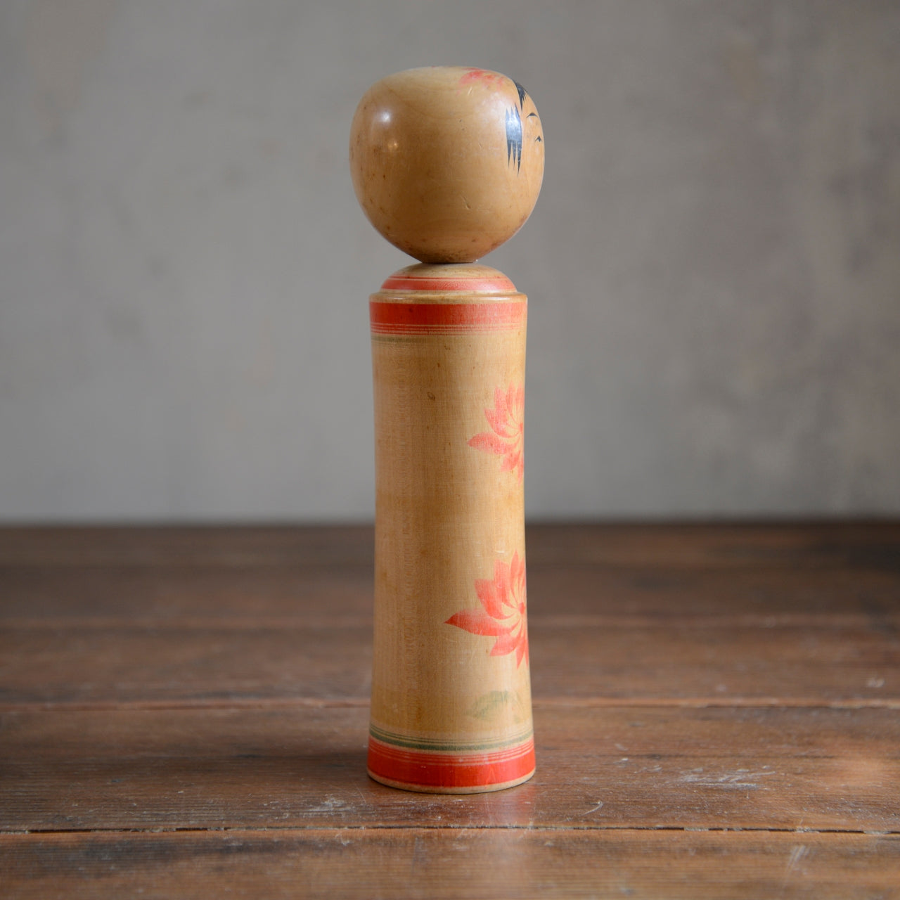 Set of 3 Traditional Japanese Folk Art Kokeshi Dolls