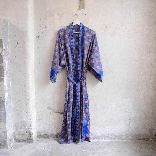 Long Vintage Silk Kimono