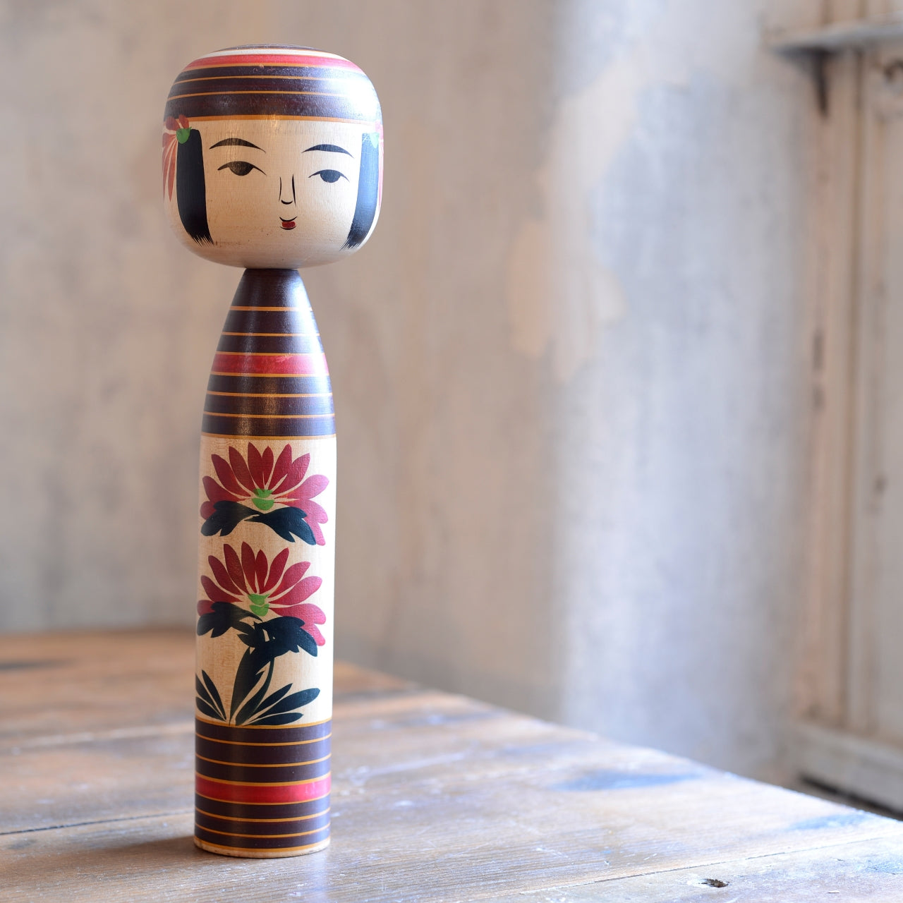 Traditional Japanese Folk Art Kokeshi Doll - 4