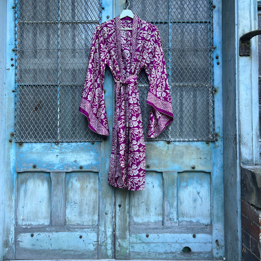 Vintage Silk Batwing Kimono - NN