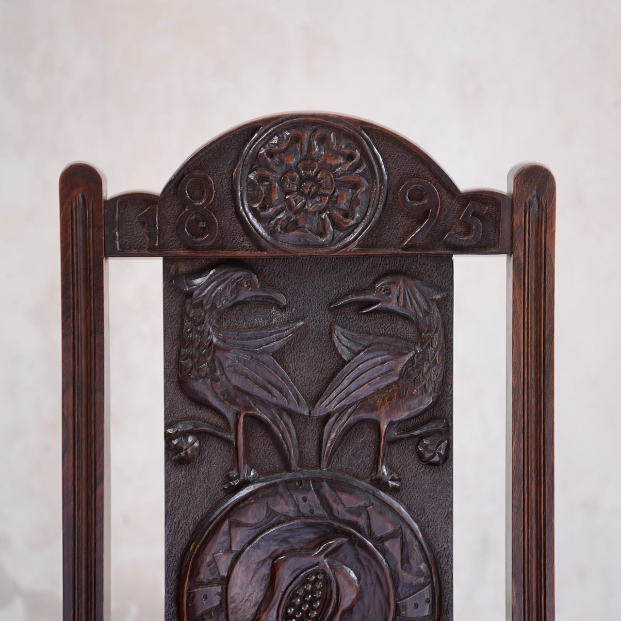 Highly Carved Hall Chair c1895