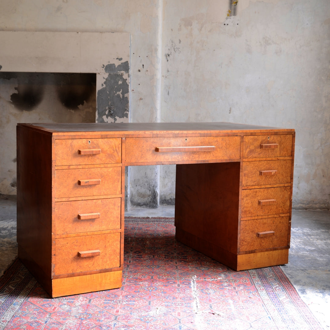 Art Deco Pedestal Desk