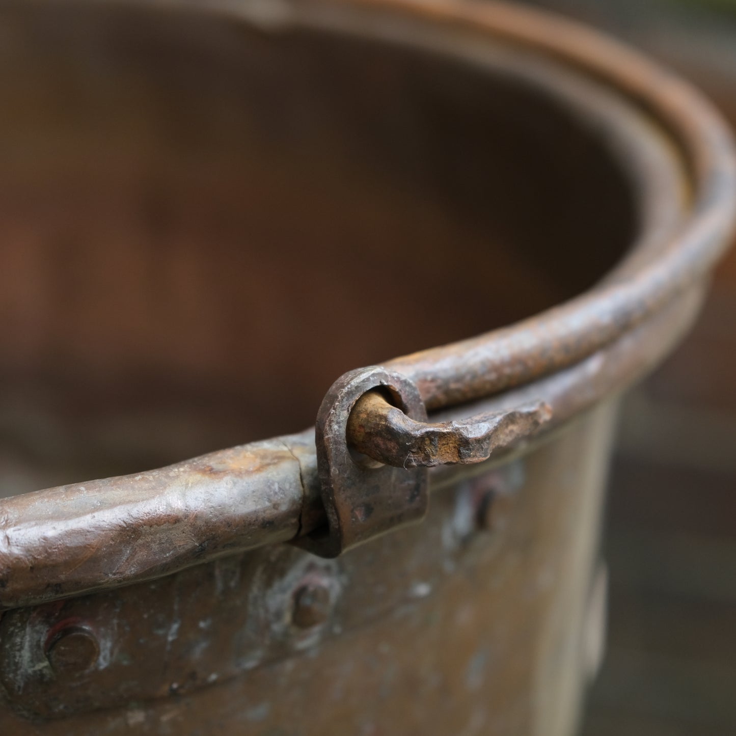 French Copper Pot / Planter with handle