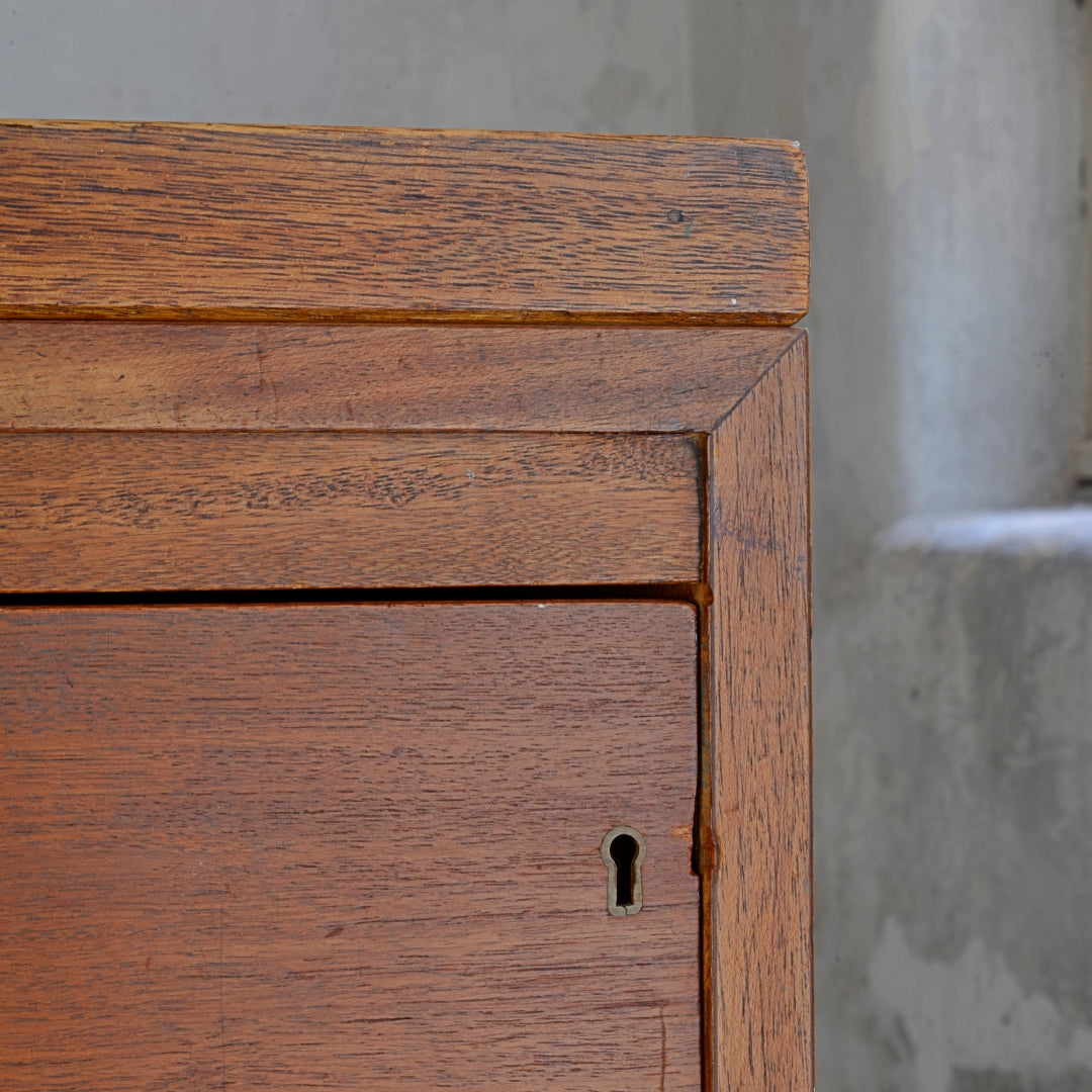 Mid-Century Wood & Steel Floating Desk