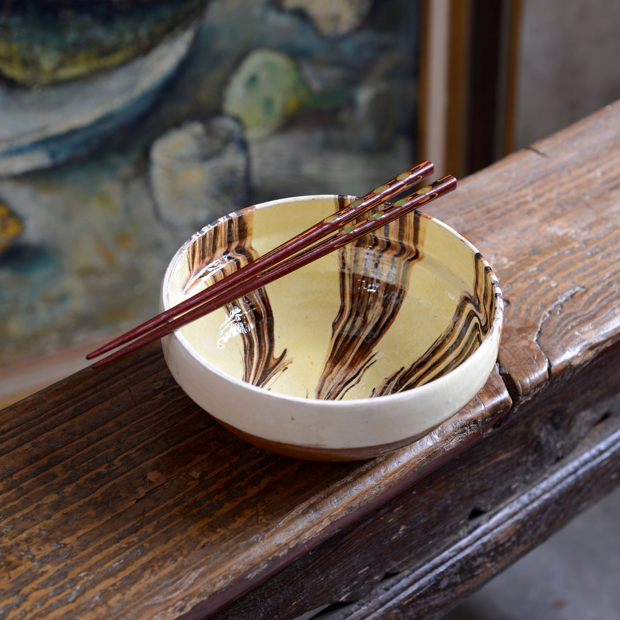 Three Hungarian Folk Art Slipware Bowls