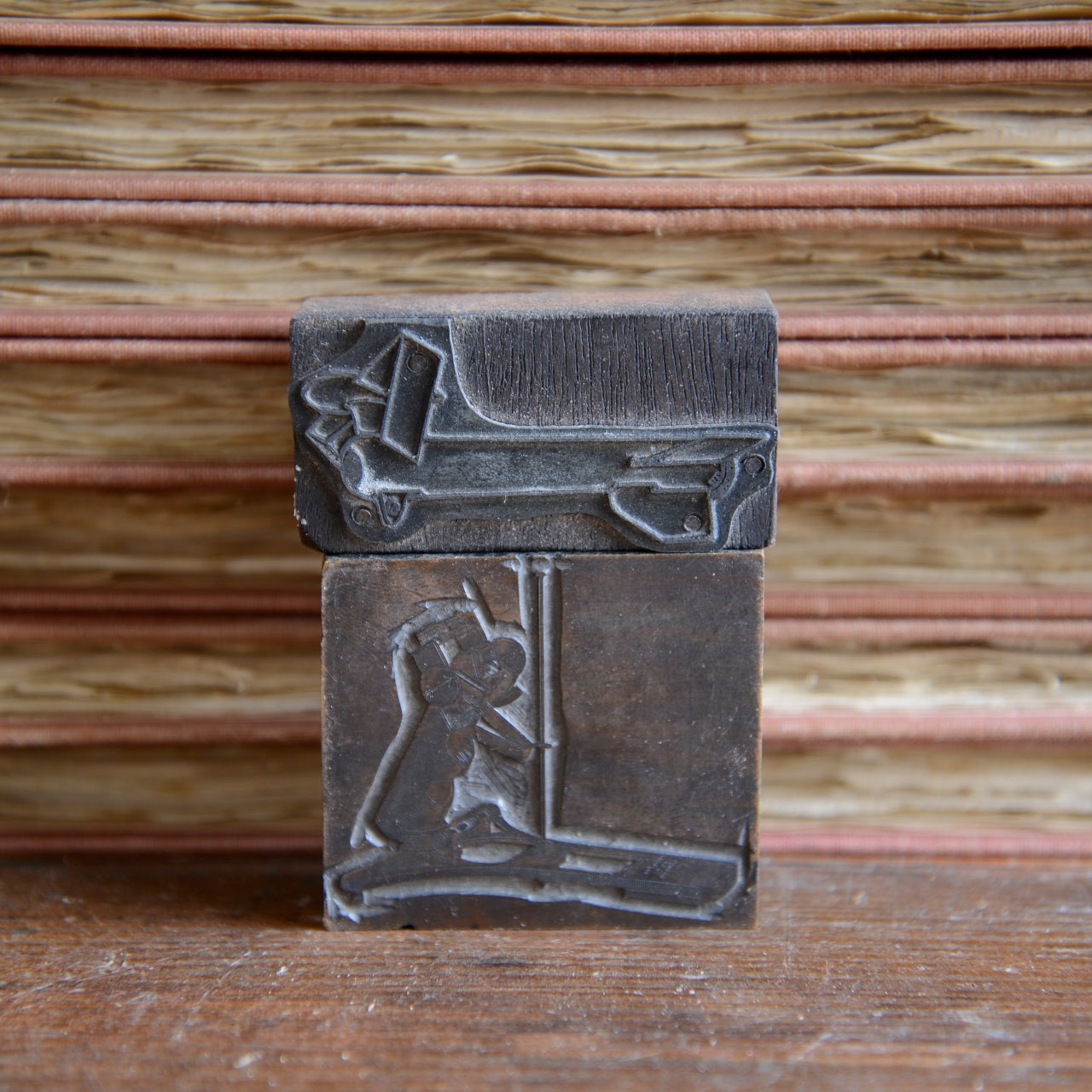 Collection of 50 Typeset Advertising Print Blocks - c1940