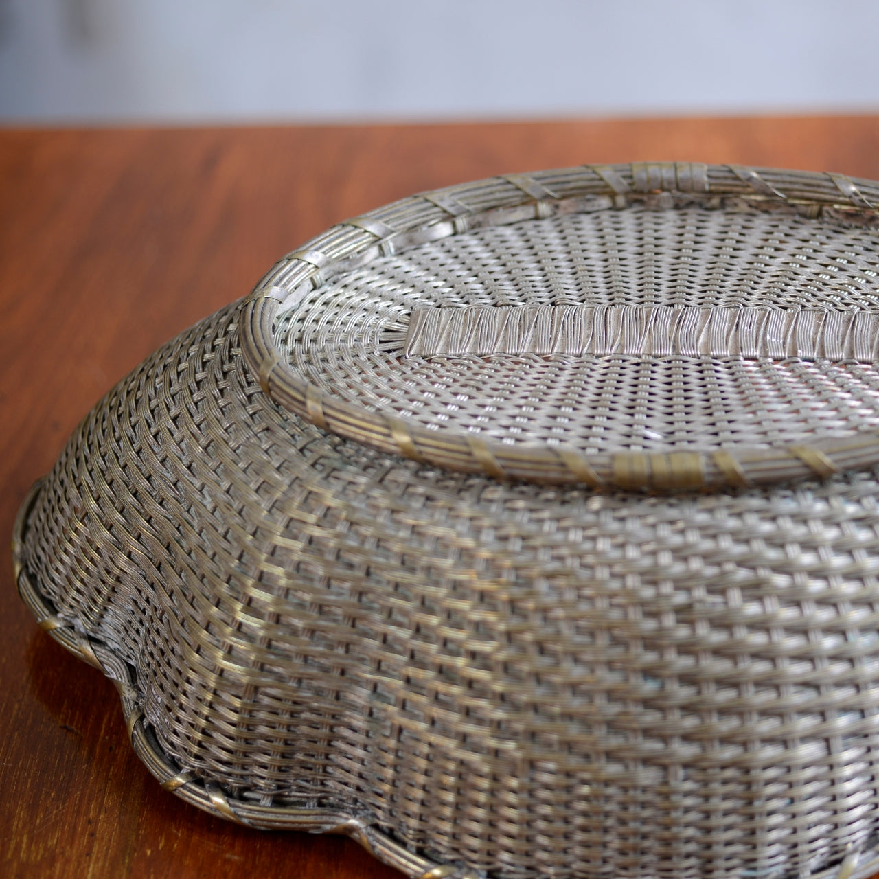 French Silverplate Woven Basket - Superb Quality