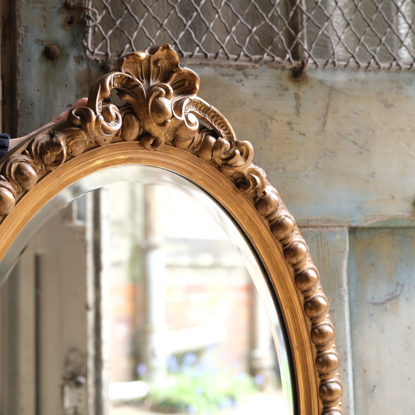 Gilt Oval Mirror