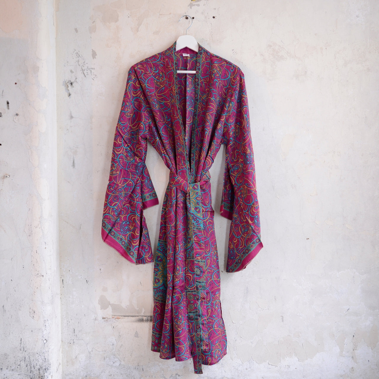 Vintage Silk Batwing Kimono - SS