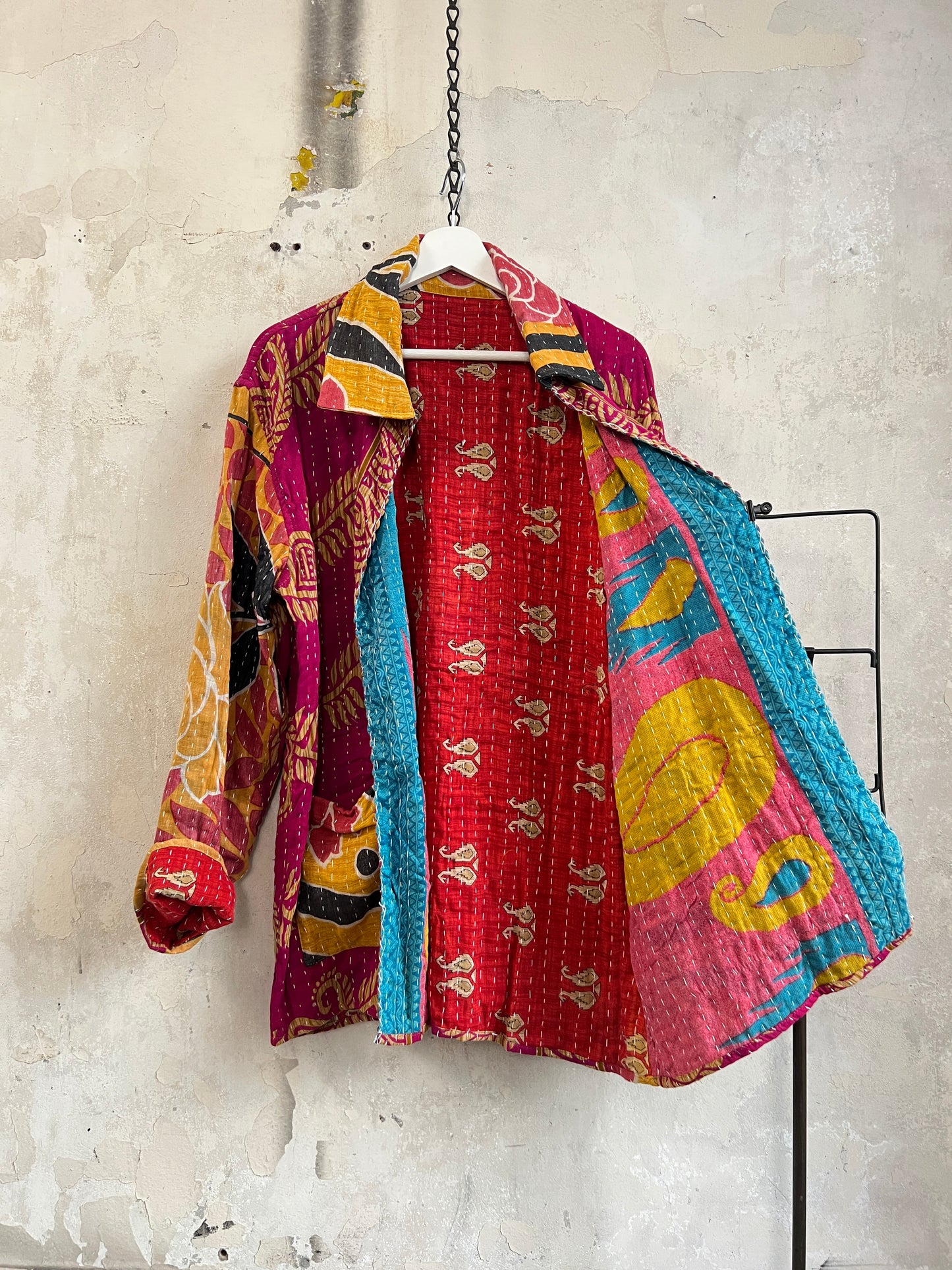 Vintage Cotton Kantha Reversible Jacket ~ No 8