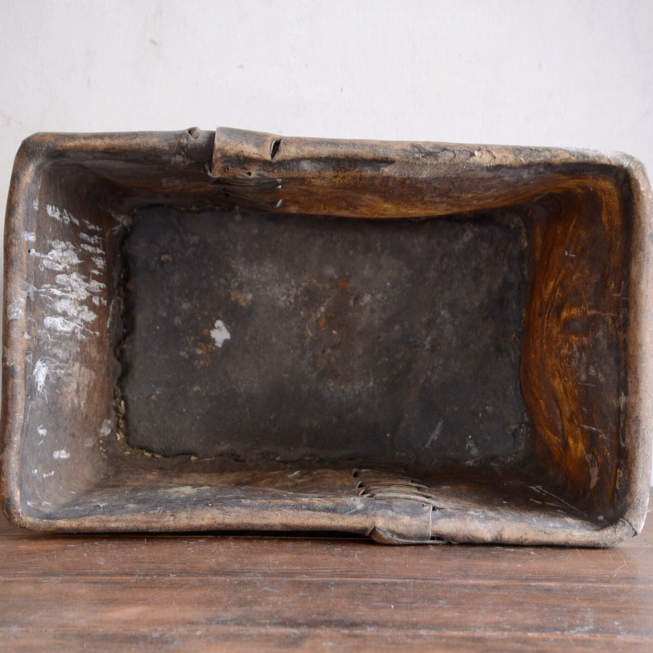 19th Century Buffalo Rawhide Mill Bucket - No 74/EE