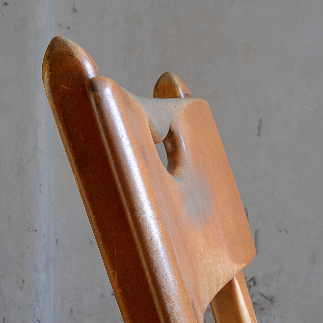 Pair early 20thC Brutalist Side Chairs - Imperial Rattan Co, Canada