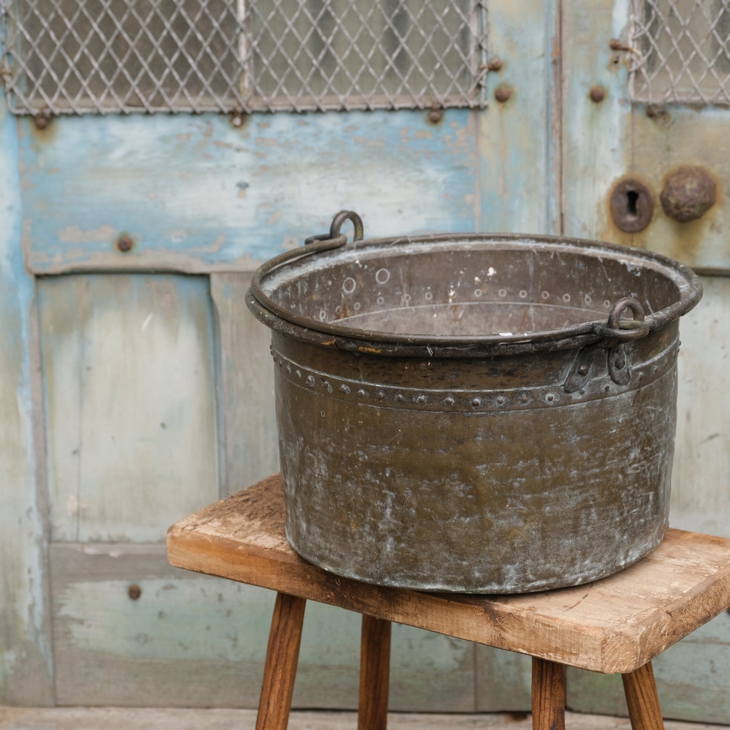 French Brass Bucket / Planter