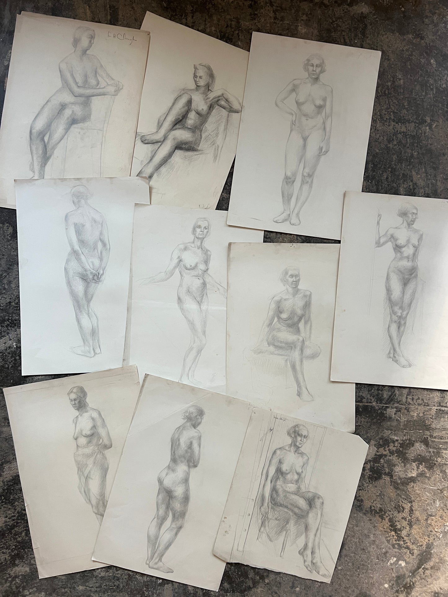 Collection of Femail Life Studies | FREDA H. CLOUGH (English 1915-2008)