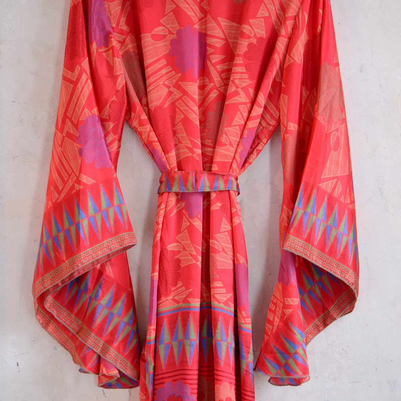 Vintage Silk Batwing Kimono - LL