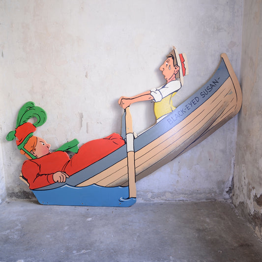 Seaside Sideshow Fairground Painted Board - Rowing Boat