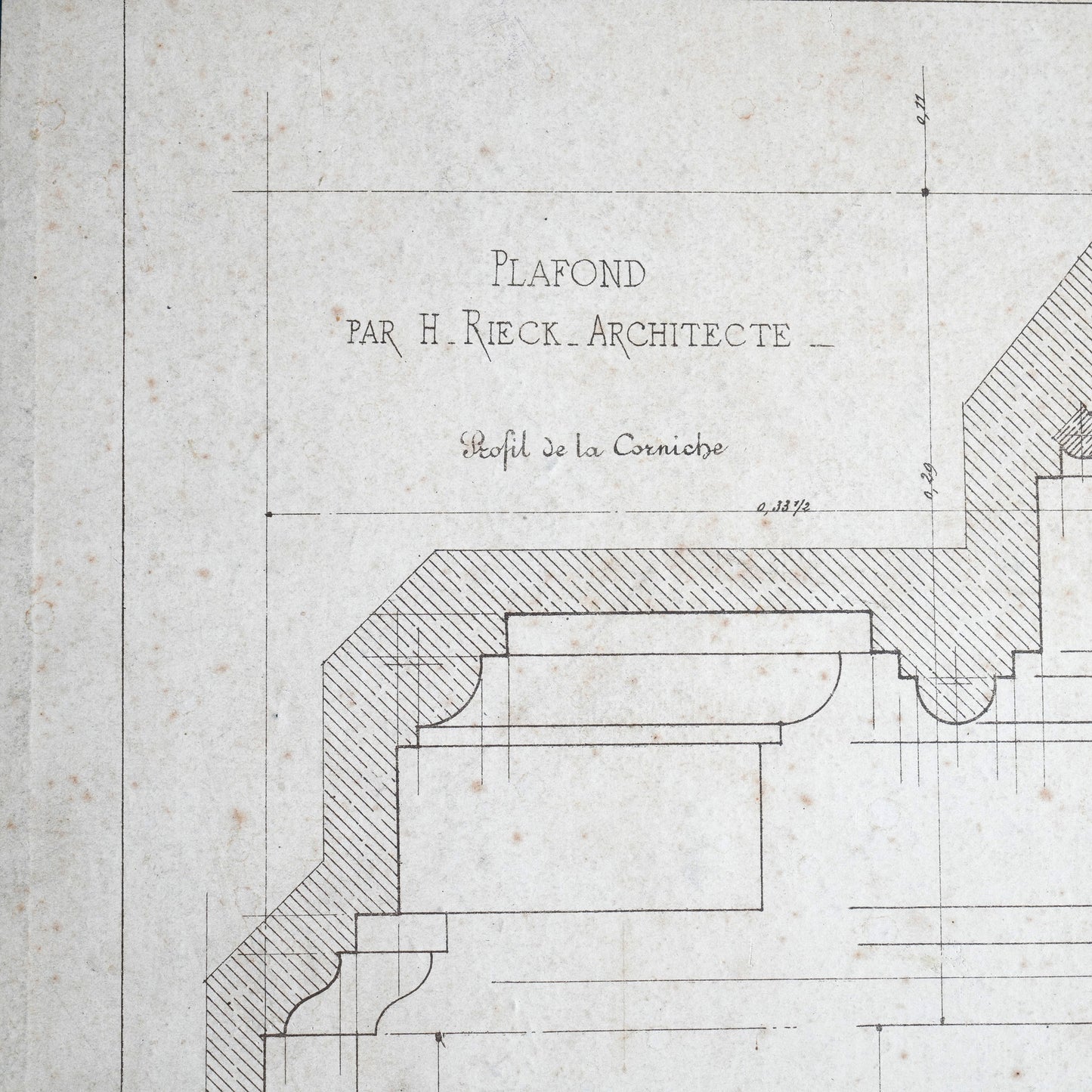 19thC Belgian Architectural Drawings - Fireplaces etc