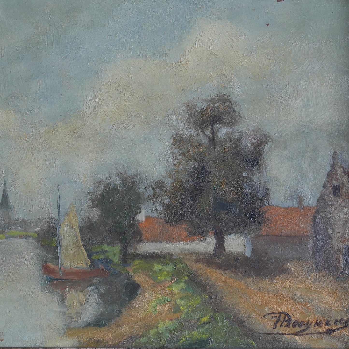 Naïve River Scene | Belgian School