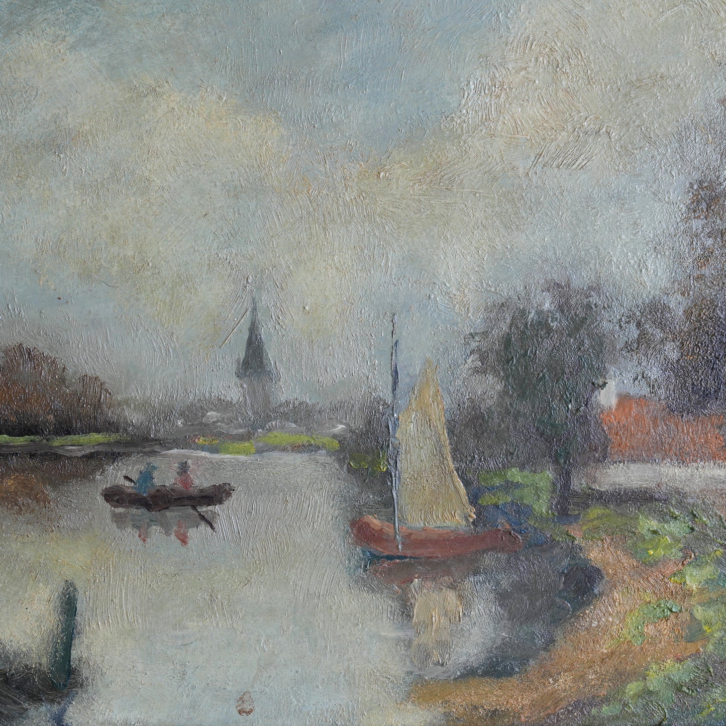 Naïve River Scene | Belgian School