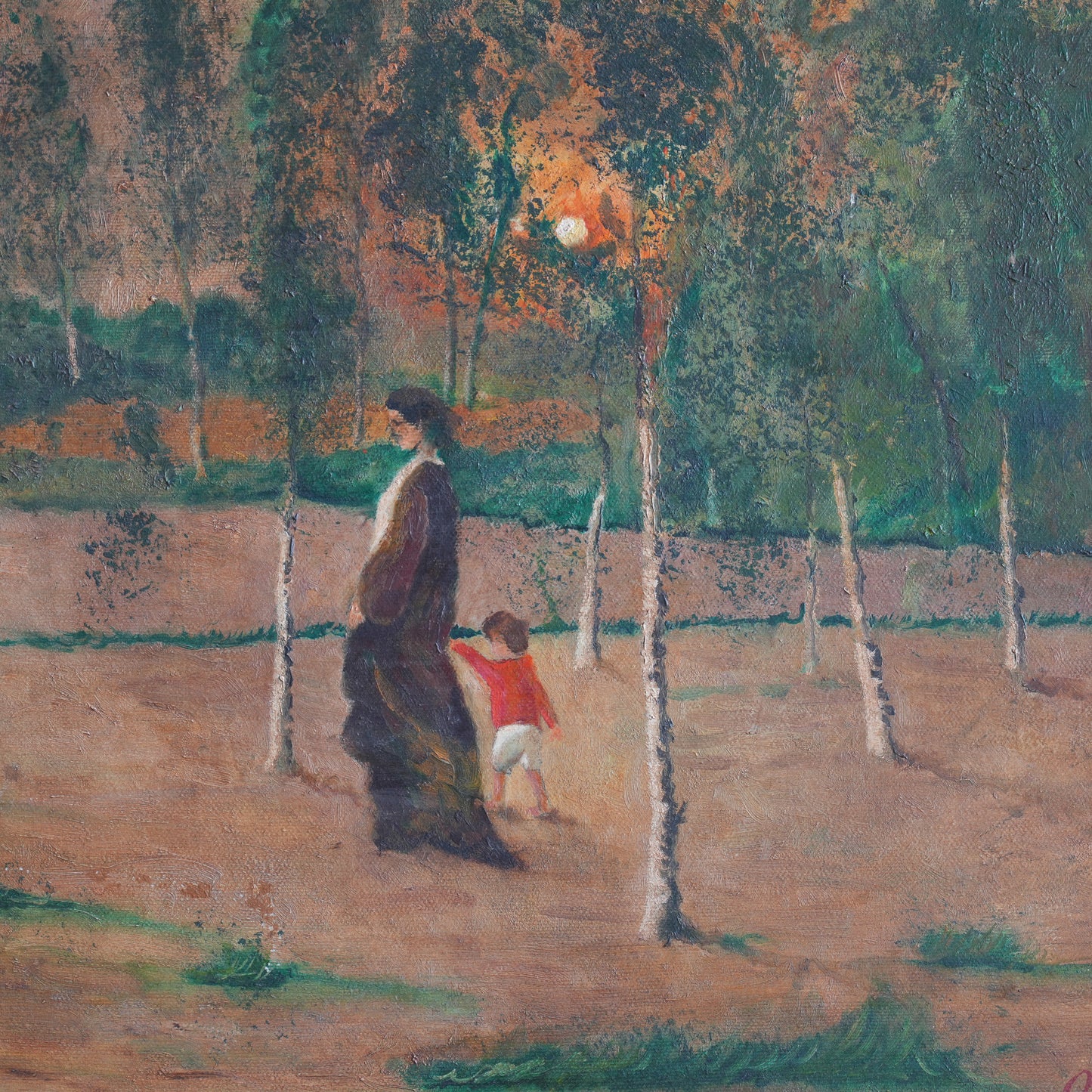 Sunset walk with Mother | A Meijers (Dutch 20th Century)