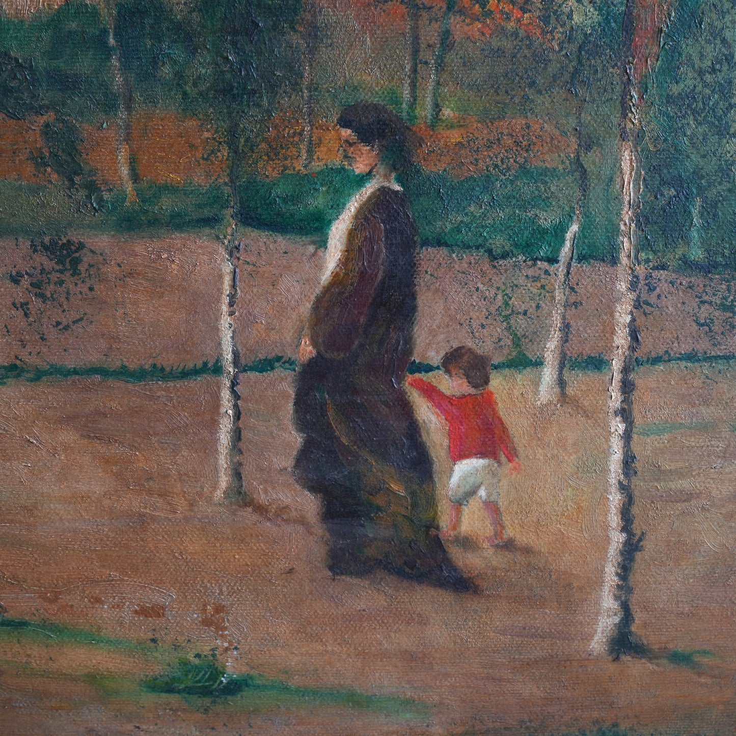 Sunset walk with Mother | A Meijers (Dutch 20th Century)