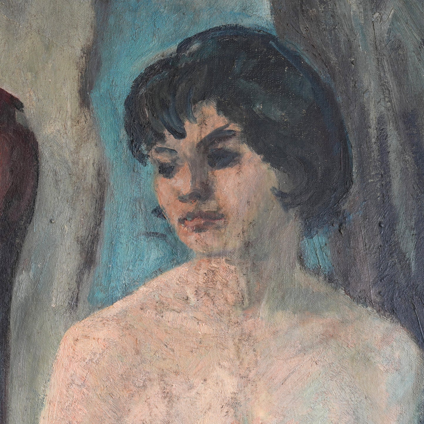 Seated Nude with Still Life / Unknown Artist, (Mid-20th Century)