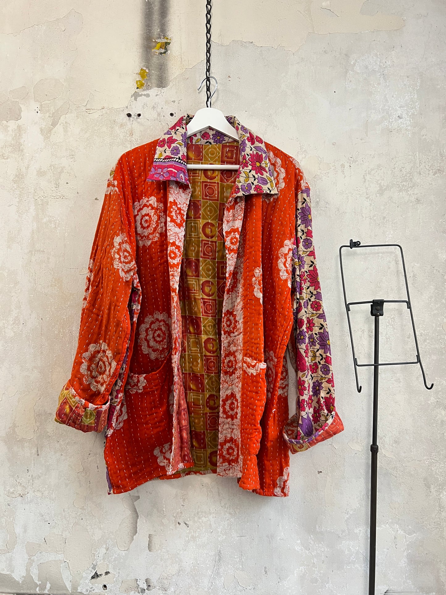 Vintage Cotton Kantha Reversible Jacket ~ No 21