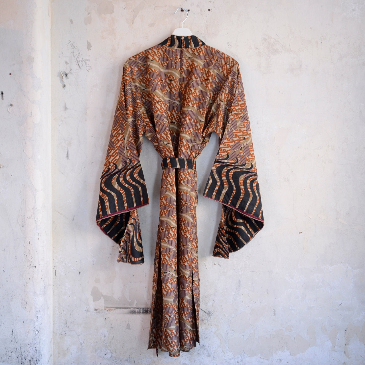 Vintage Silk Batwing Kimono - U