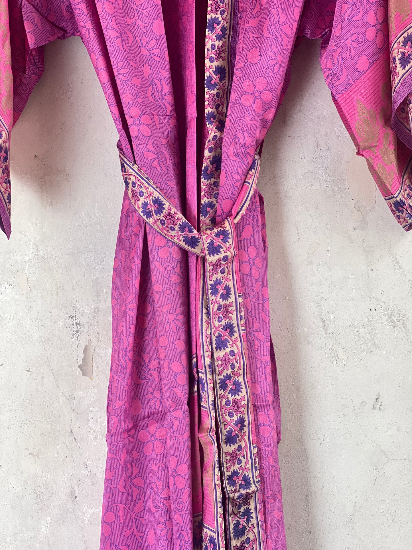 Long Vintage Silk Kimono