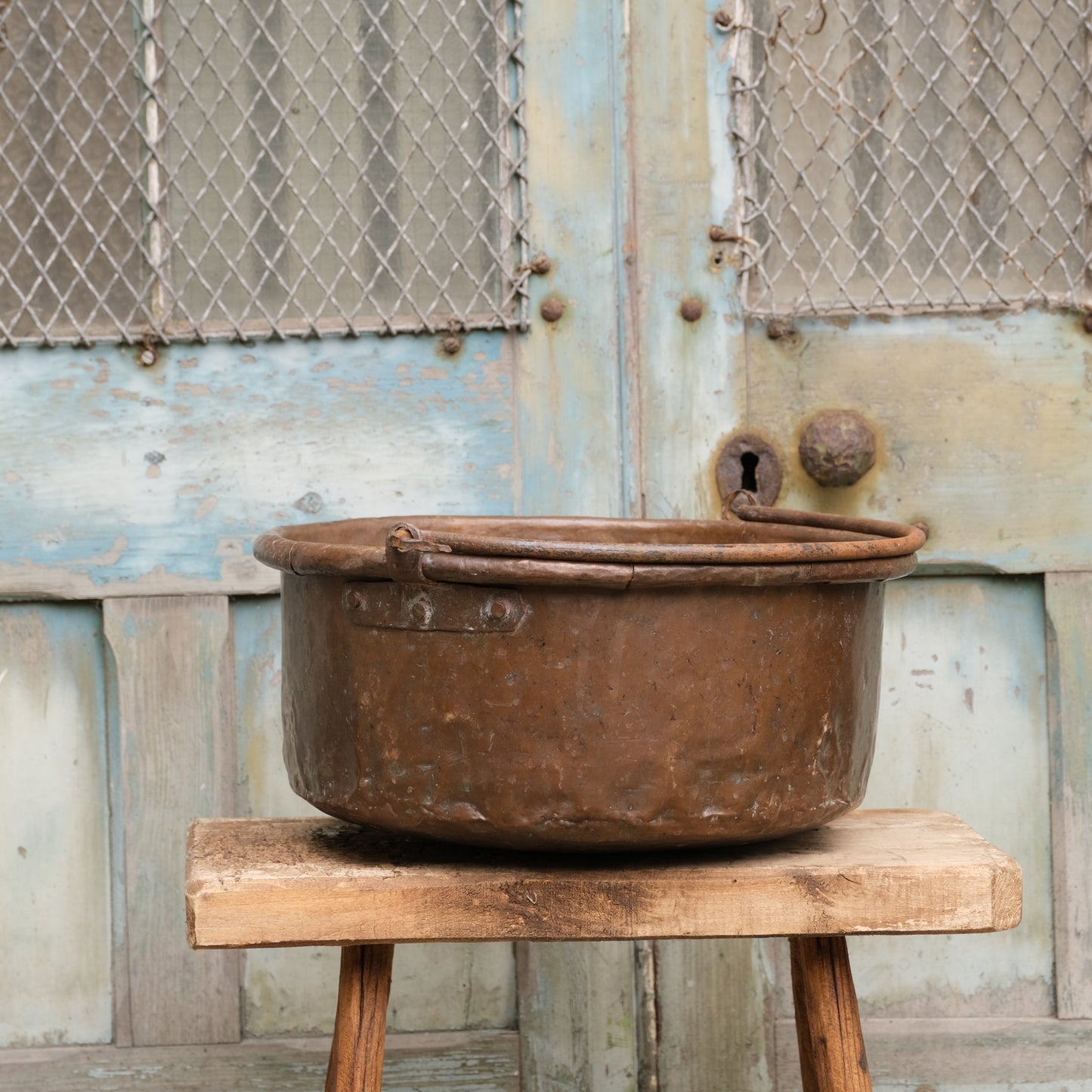 French Copper Pot / Planter with handle