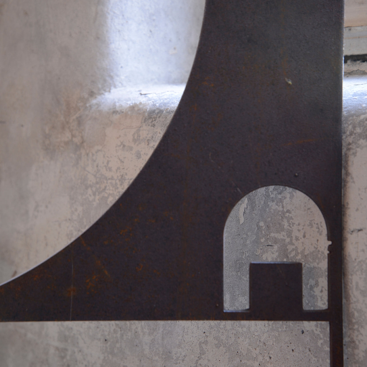 Steel Art Piece - Square & Circle
