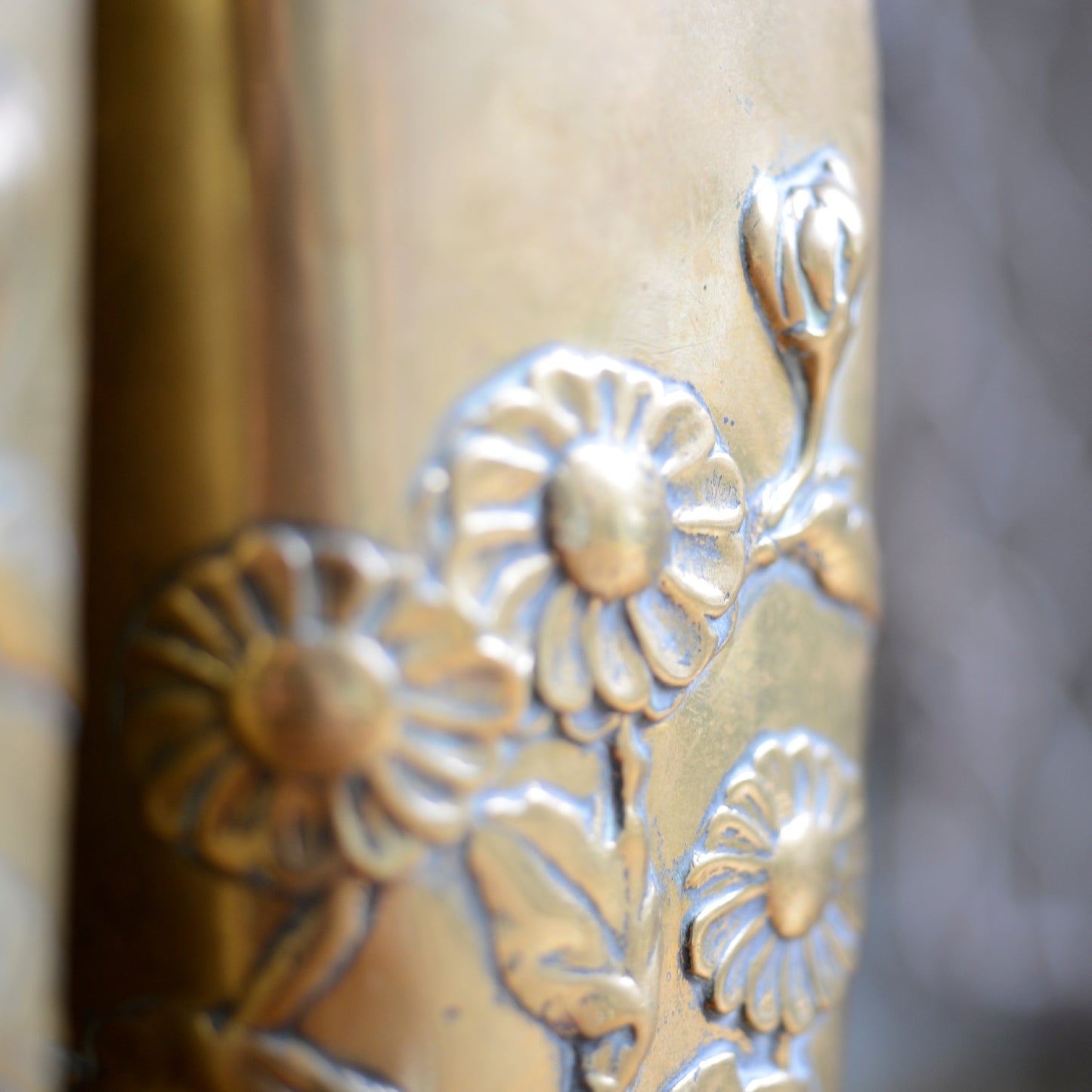 Pair Late 19thC Japanese Brass Vases