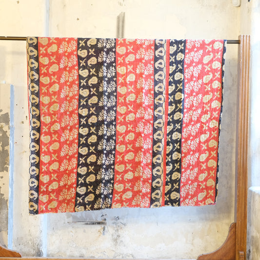 Vintage lightweight Cotton Kantha Quilt - No 5