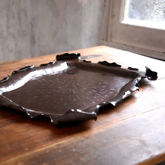 Townsend & Co Acanthus Arts & Crafts Hammered Copper Tray