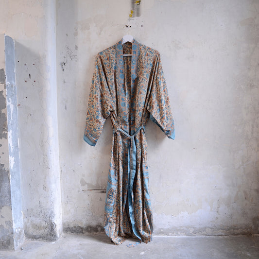 Long Vintage Silk Kimono