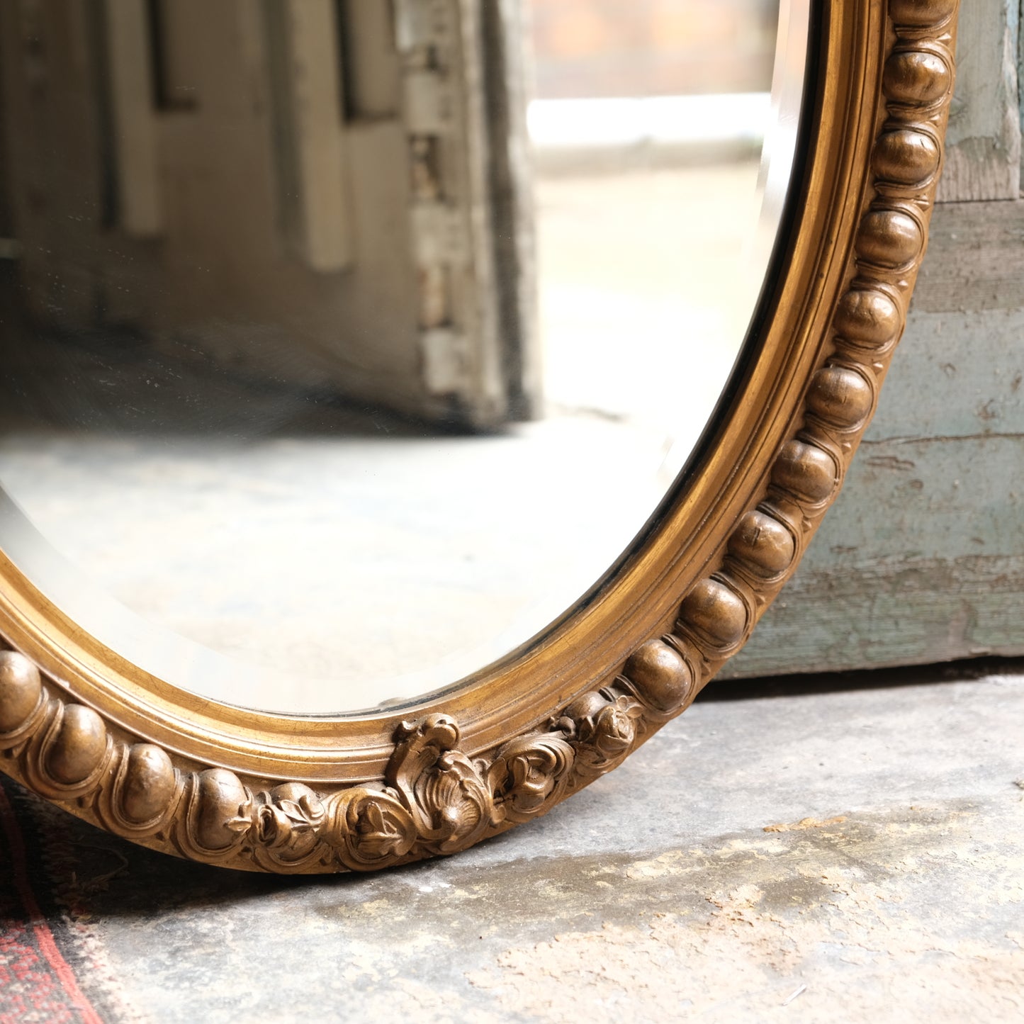 Gilt Oval Mirror