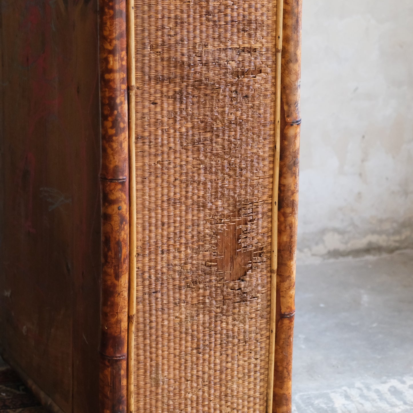 19thC Tortoiseshell Bamboo & Seagrass Bookshelves