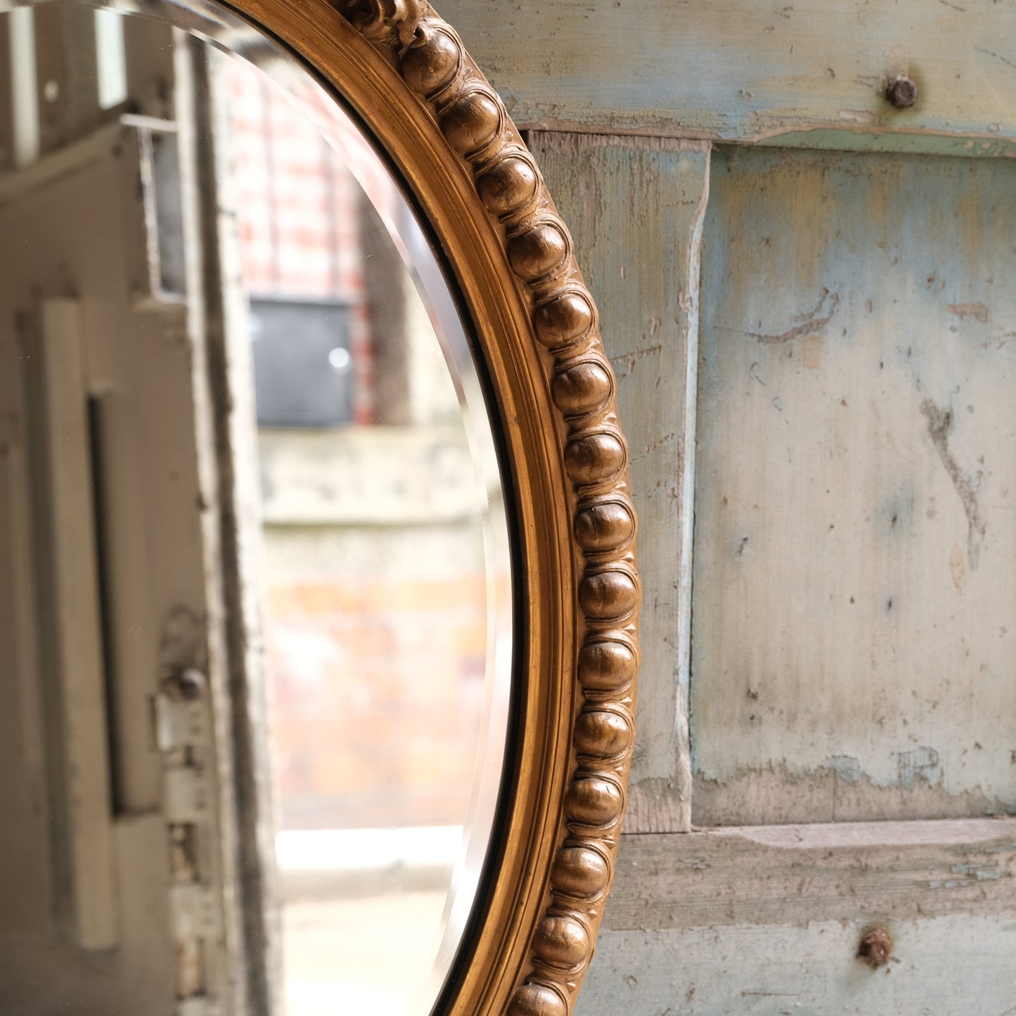 Gilt Oval Mirror