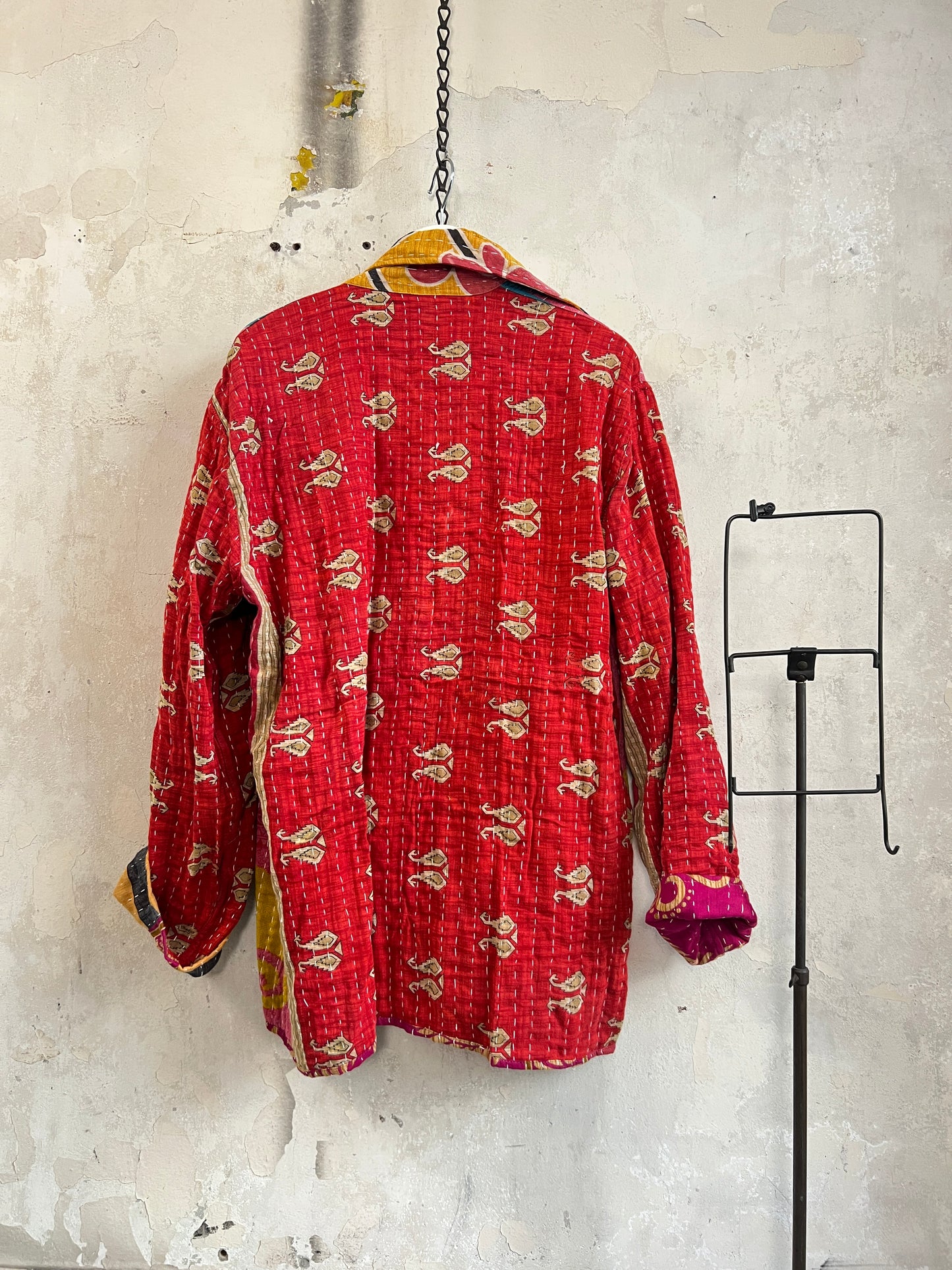 Vintage Cotton Kantha Reversible Jacket ~ No 8