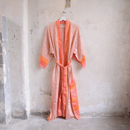 Long Vintage Silk Kimono