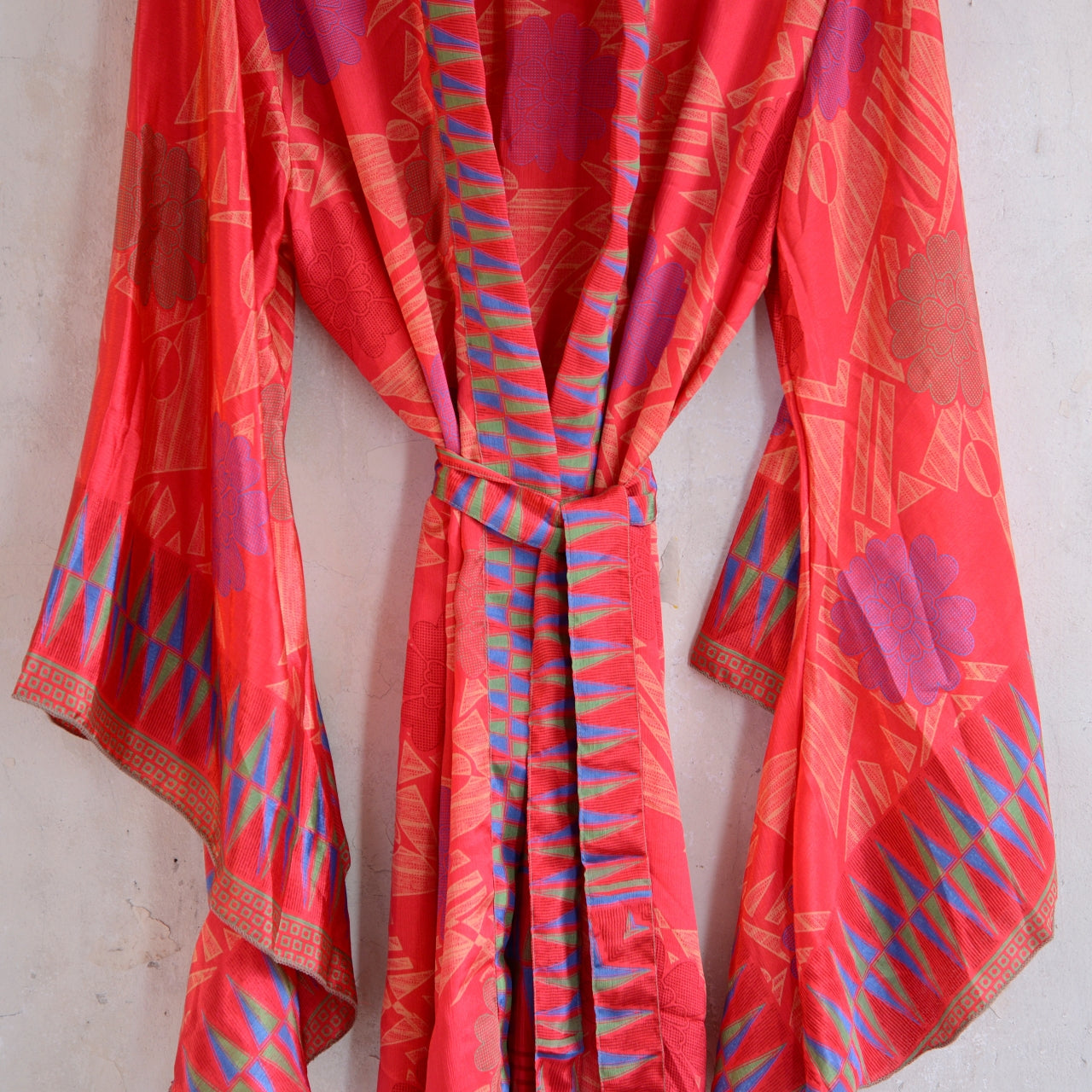 Vintage Silk Batwing Kimono - LL