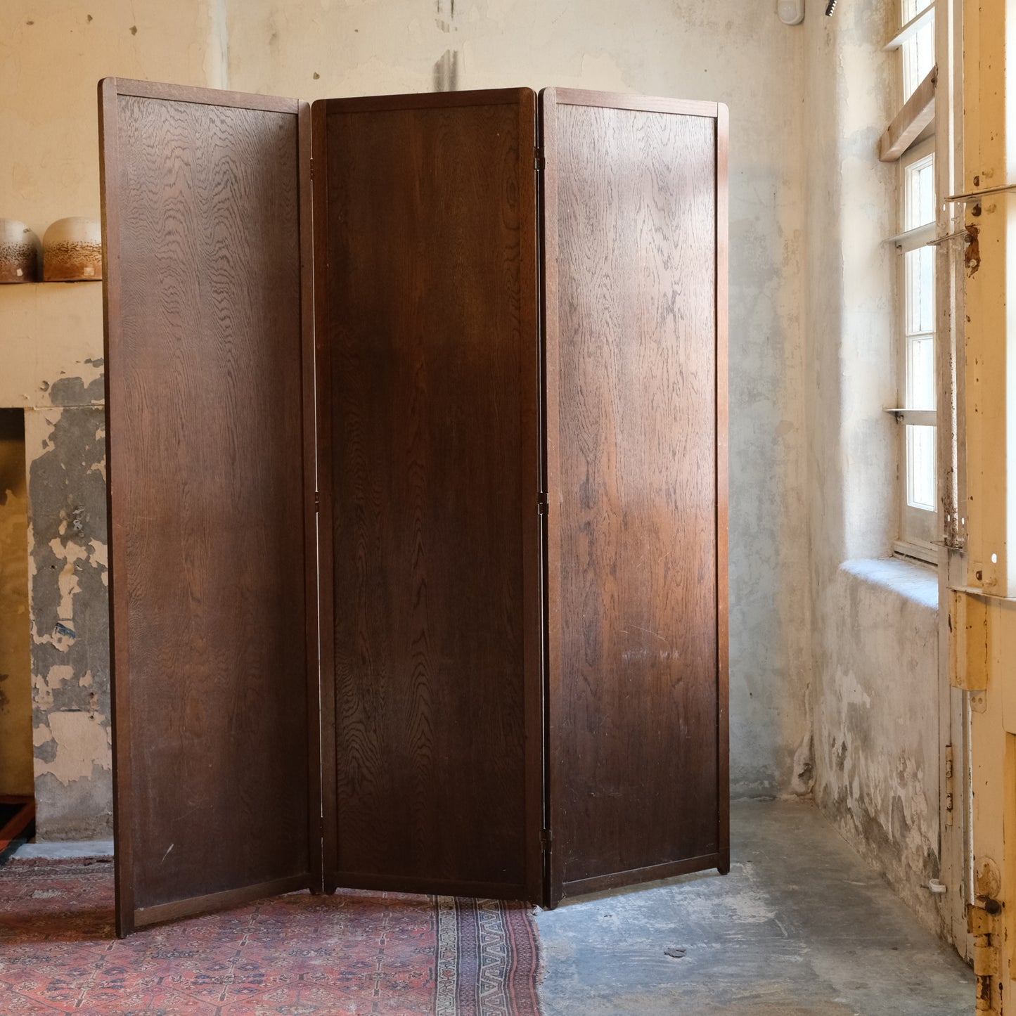 1940’s profusely Embroidered 3 Part Folding Screen