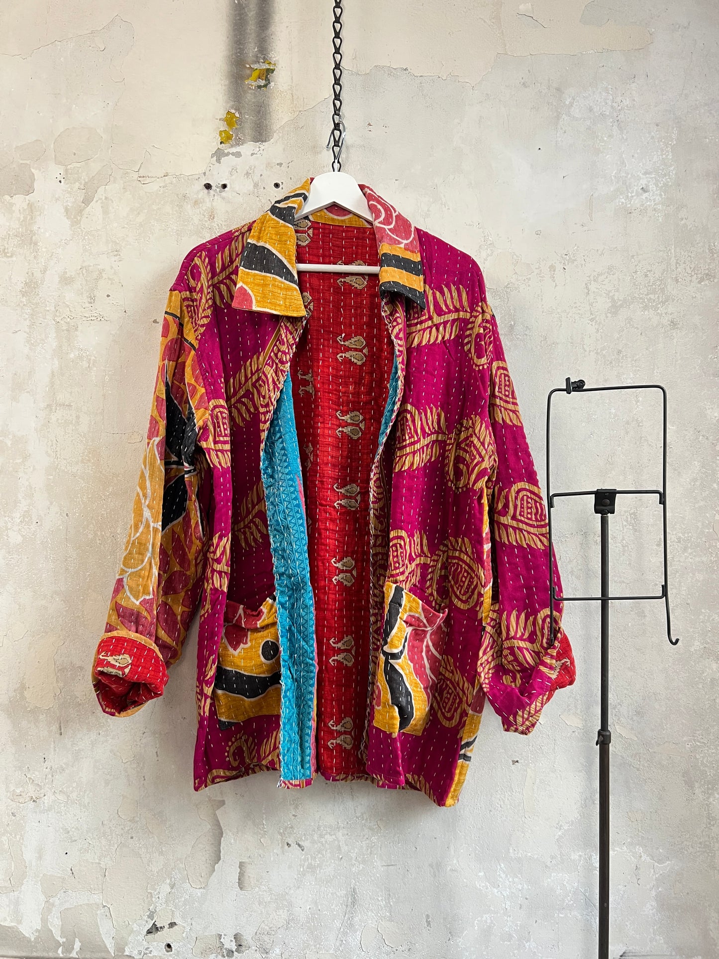 Vintage Cotton Kantha Reversible Jacket ~ No 8