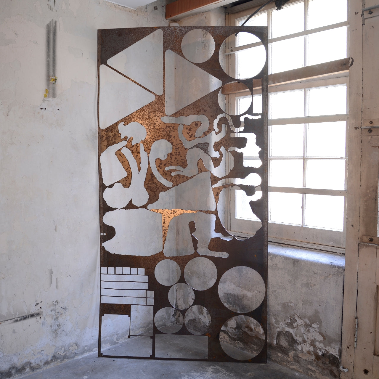 Steel Art Piece - Triangles
