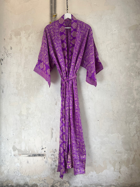 Long Vintage Silk Kimono